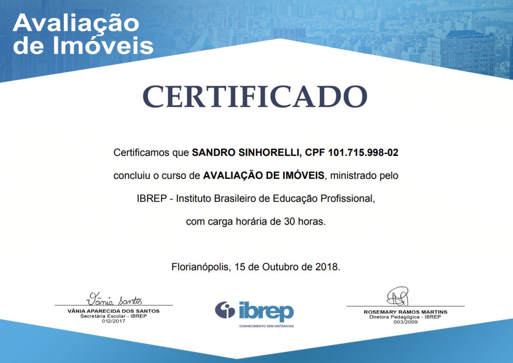 Corretor de Imóveis - Certificado